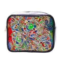 Pop Art - Spirals World 1 Mini Toiletries Bag (one Side) by EDDArt