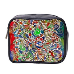 Pop Art - Spirals World 1 Mini Toiletries Bag (two Sides) by EDDArt