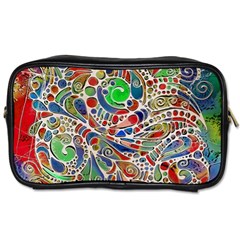 Pop Art - Spirals World 1 Toiletries Bag (two Sides) by EDDArt