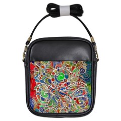 Pop Art - Spirals World 1 Girls Sling Bag by EDDArt