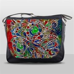 Pop Art - Spirals World 1 Messenger Bag by EDDArt