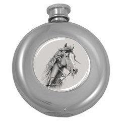 Custom Horse Round Hip Flask (5 Oz)