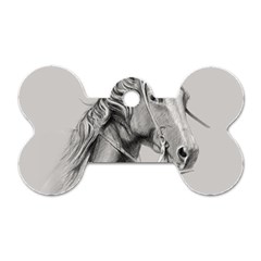 Custom Horse Dog Tag Bone (one Side)