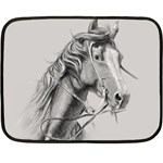 Custom Horse Fleece Blanket (Mini) 35 x27  Blanket