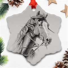 Custom Horse Snowflake Ornament (two Sides) by HermanTelo