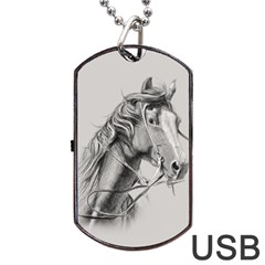 Custom Horse Dog Tag Usb Flash (one Side) by HermanTelo