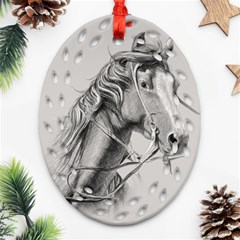 Custom Horse Ornament (oval Filigree)