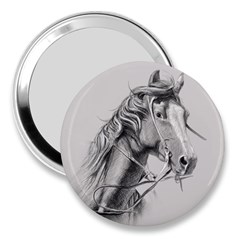 Custom Horse 3  Handbag Mirrors