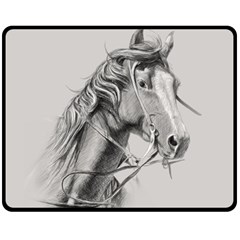 Custom Horse Double Sided Fleece Blanket (medium) 