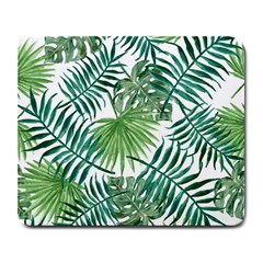 Green Tropical Leaves Large Mousepads by goljakoff