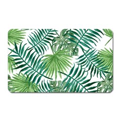 Green Tropical Leaves Magnet (rectangular) by goljakoff