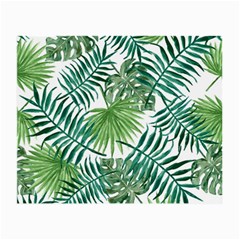 Green Tropical Leaves Small Glasses Cloth by goljakoff