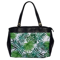 Green Tropical Leaves Oversize Office Handbag by goljakoff