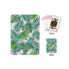 Green Tropical Leaves Playing Cards Single Design (mini) by goljakoff