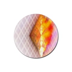 Geometry Diamond Rubber Round Coaster (4 Pack)  by Sparkle