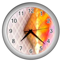 Geometry Diamond Wall Clock (silver) by Sparkle