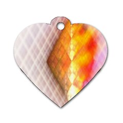 Geometry Diamond Dog Tag Heart (two Sides) by Sparkle