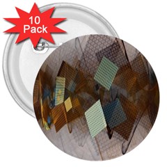 Geometry Diamond 3  Buttons (10 Pack)  by Sparkle