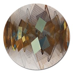 Geometry Diamond Magnet 5  (round) by Sparkle