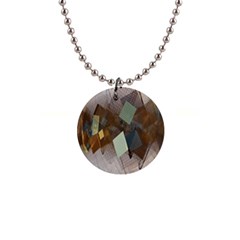 Geometry Diamond 1  Button Necklace by Sparkle