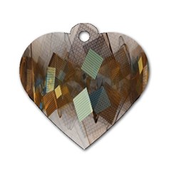 Geometry Diamond Dog Tag Heart (one Side) by Sparkle