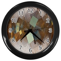 Geometry Diamond Wall Clock (black) by Sparkle