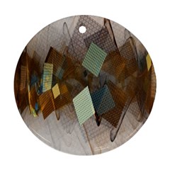 Geometry Diamond Round Ornament (two Sides) by Sparkle