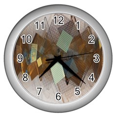 Geometry Diamond Wall Clock (silver) by Sparkle