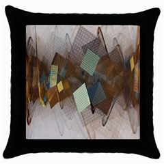 Geometry Diamond Throw Pillow Case (black) by Sparkle