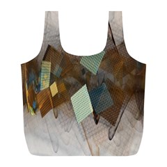 Geometry Diamond Full Print Recycle Bag (l) by Sparkle