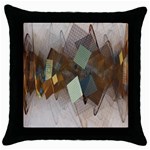 Digital Geometry Throw Pillow Case (Black) Front