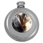 Flash Light Round Hip Flask (5 oz) Front