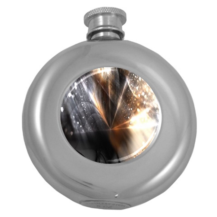 Flash Light Round Hip Flask (5 oz)