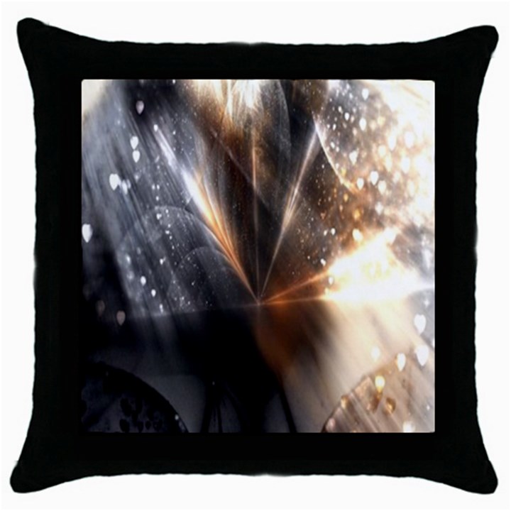 Digital Geometry Throw Pillow Case (Black)