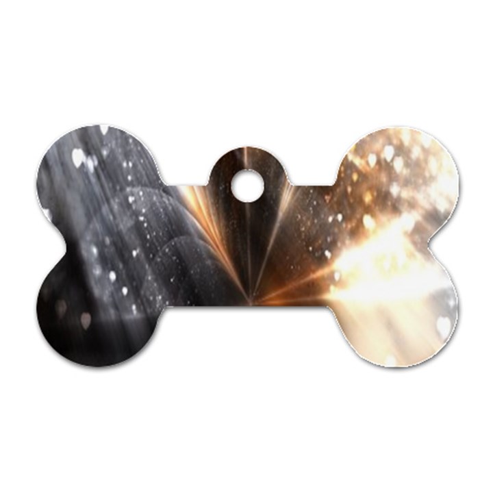 Geometry Diamond Dog Tag Bone (Two Sides)