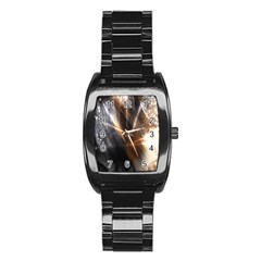 Geometry Diamond Stainless Steel Barrel Watch by Sparkle