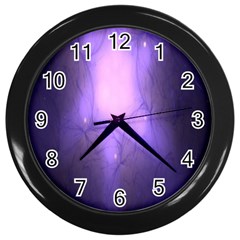 Violet Spark Wall Clock (black) by Sparkle