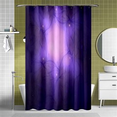 Violet Spark Shower Curtain 48  X 72  (small)  by Sparkle