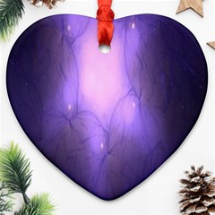 Violet Spark Heart Ornament (two Sides) by Sparkle