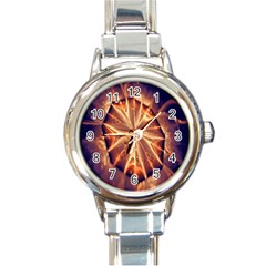 Sun Fractal Round Italian Charm Watch by Sparkle