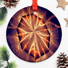 Sun Fractal Ornament (round) by Sparkle