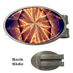 Sun Fractal Money Clips (Oval) 