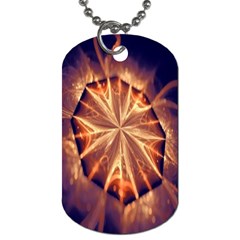 Sun Fractal Dog Tag (one Side) by Sparkle