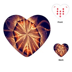 Sun Fractal Playing Cards Single Design (Heart)