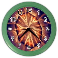 Sun Fractal Color Wall Clock