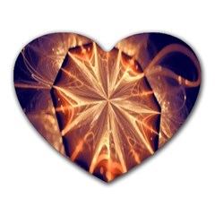 Sun Fractal Heart Mousepads by Sparkle