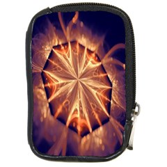 Sun Fractal Compact Camera Leather Case by Sparkle