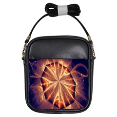 Sun Fractal Girls Sling Bag