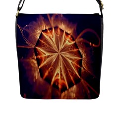 Sun Fractal Flap Closure Messenger Bag (l) by Sparkle