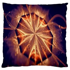 Sun Fractal Large Flano Cushion Case (one Side) by Sparkle